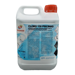 <strong> CLORO 150 PISCINAS 6 KG </strong> <br> HIPOCLORITO SÓDICO LÍQUIDO