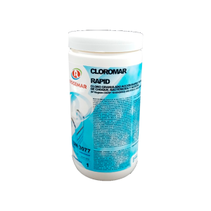 <strong> CLOROMAR RAPID 1KG </strong> <br> CLORO GRANULADO DISOLUCIÓN RÁPIDA