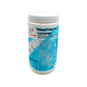 <strong> TRIMAR TABLETAS 5 ACCIONES 1 KG </strong> <br> CLORO EN TABLETAS MULTI - ACCIÓN