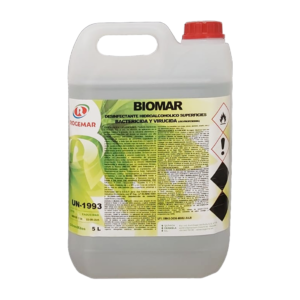 <strong>BIOMAR SUPERFICIES 5L</strong> <br> DESINFECTANTE HIDROALCOHÓLICO